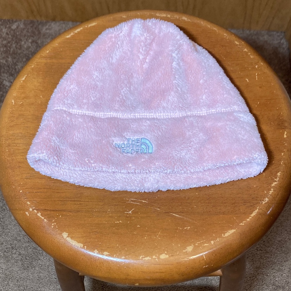 The North Face Kids Pink Fleece Hat & Land’s End Pink Mittens Size Med - Bundle